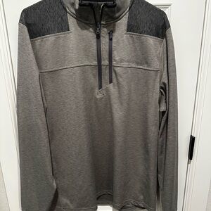 Vineyard Vines Gray Quarter-Zip with Dark Accents